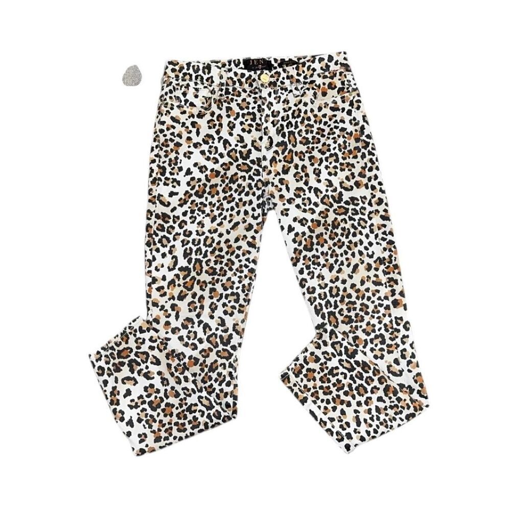 Jen 7 by For 7 All Mankind - Ankle Skinny Jeans in Animal Print